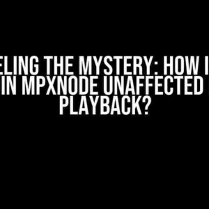 Unraveling the Mystery: How is Maya C++ Plugin MPxNode Unaffected by Cache Playback?